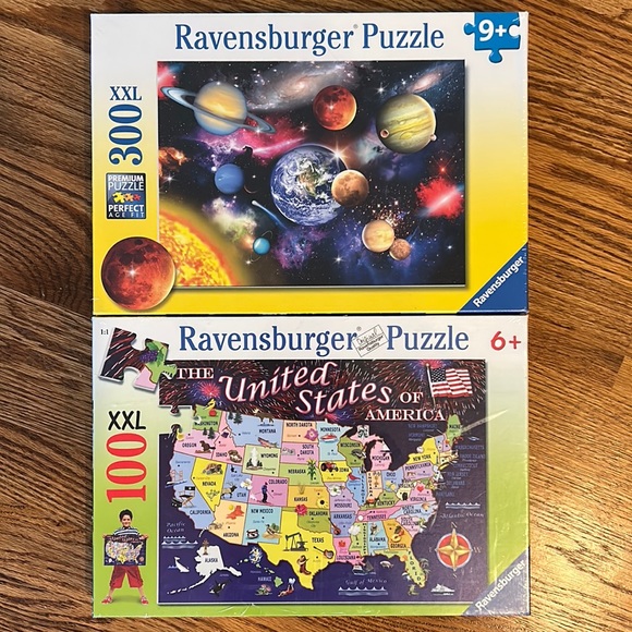 NIB Set of 2 Ravensburger puzzles complete for ages 6+ - Picture 1 of 5
